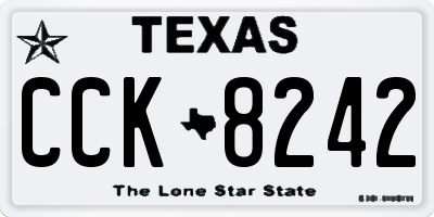 TX license plate CCK8242