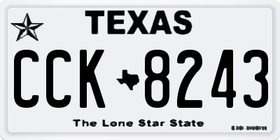 TX license plate CCK8243