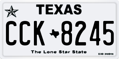 TX license plate CCK8245