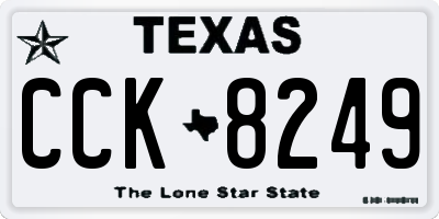 TX license plate CCK8249