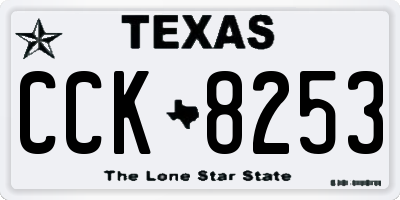 TX license plate CCK8253