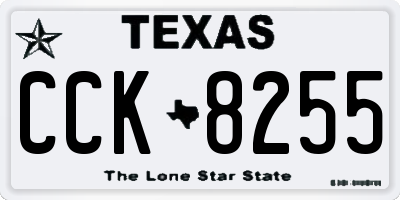 TX license plate CCK8255