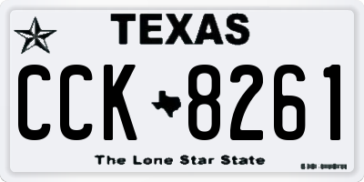 TX license plate CCK8261