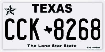 TX license plate CCK8268
