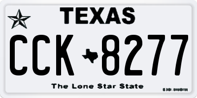 TX license plate CCK8277