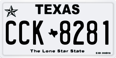 TX license plate CCK8281
