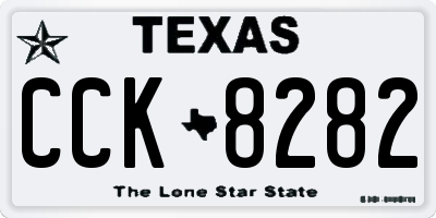 TX license plate CCK8282
