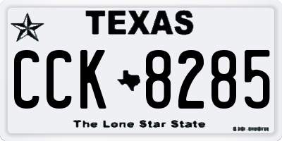 TX license plate CCK8285