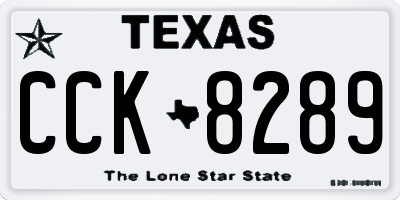 TX license plate CCK8289