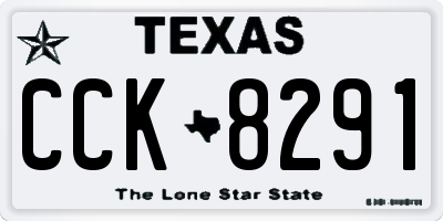 TX license plate CCK8291
