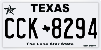 TX license plate CCK8294