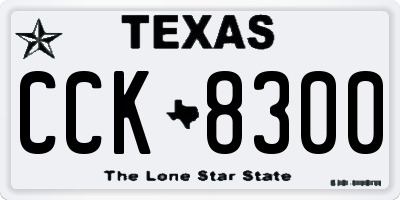 TX license plate CCK8300