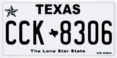TX license plate CCK8306