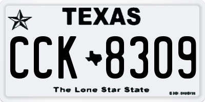 TX license plate CCK8309