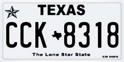TX license plate CCK8318