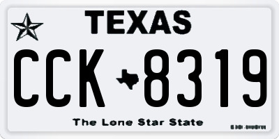 TX license plate CCK8319