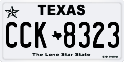 TX license plate CCK8323