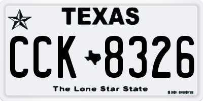 TX license plate CCK8326
