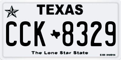 TX license plate CCK8329