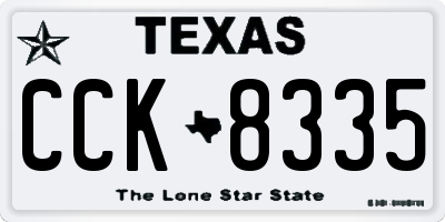TX license plate CCK8335