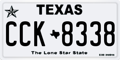 TX license plate CCK8338