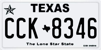 TX license plate CCK8346