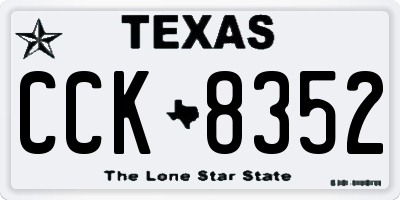 TX license plate CCK8352