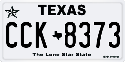 TX license plate CCK8373