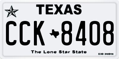 TX license plate CCK8408