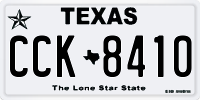 TX license plate CCK8410