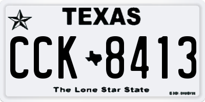 TX license plate CCK8413