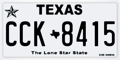 TX license plate CCK8415