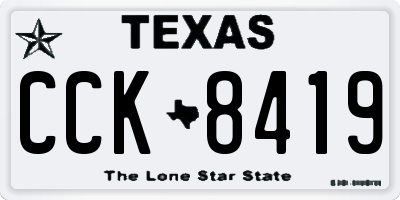 TX license plate CCK8419