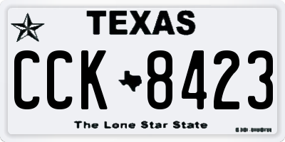 TX license plate CCK8423