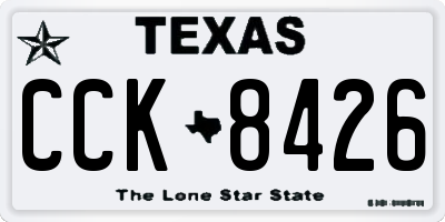 TX license plate CCK8426