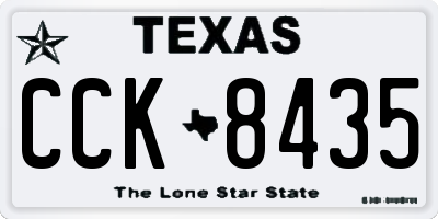 TX license plate CCK8435