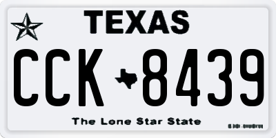 TX license plate CCK8439