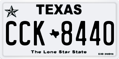 TX license plate CCK8440