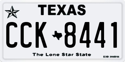 TX license plate CCK8441