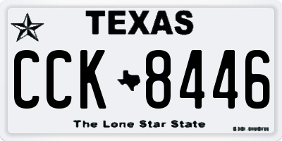 TX license plate CCK8446