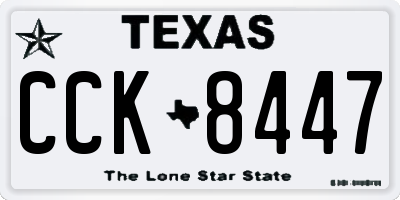 TX license plate CCK8447