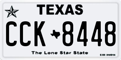 TX license plate CCK8448