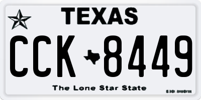 TX license plate CCK8449