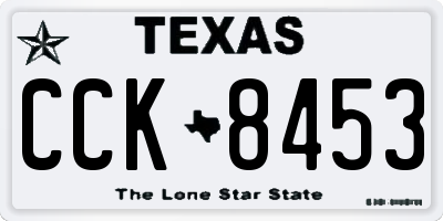 TX license plate CCK8453
