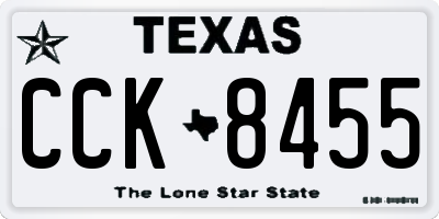 TX license plate CCK8455