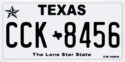 TX license plate CCK8456