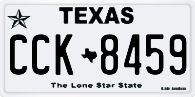 TX license plate CCK8459