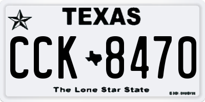 TX license plate CCK8470