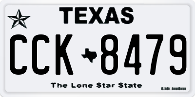 TX license plate CCK8479