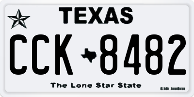 TX license plate CCK8482